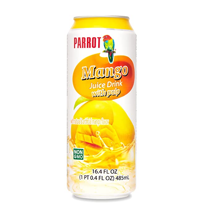  Parrot Brand Mango Juice Drink with Pulp 16.4 fl. oz(Pack of 12)  - 022652240375