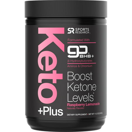 Sports Research Keto Plus, GO BHB +, Raspberry Lemonade, 11.2 oz (318 g) - 023249011590