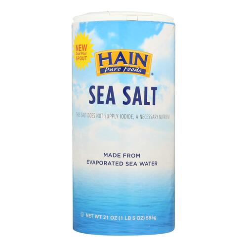Hain Sea Salt - Case Of 8 - 21 Oz - sea