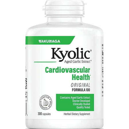 Kyolic Aged Garlic Extract Original Formula Cardiovascular Formula 100 Capsules 300 Ct - 023542100434