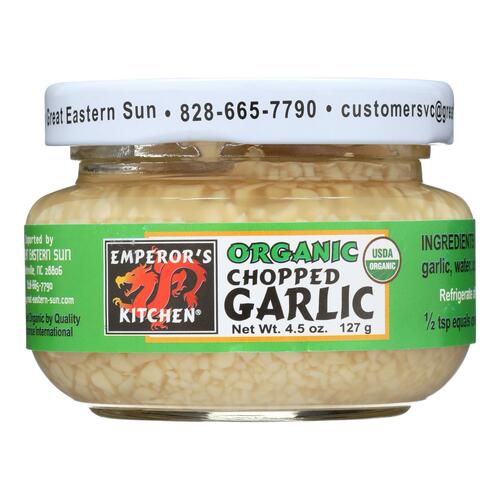 Emperors Kitchen Garlic - Organic - Chopped - 4.5 Oz - Case Of 12 - 0023547310012