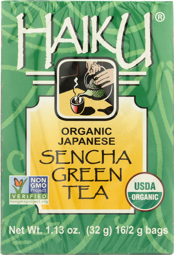 Haiku Green Tea - Sencha - Case Of 6 - 16 Bags - 023547500215