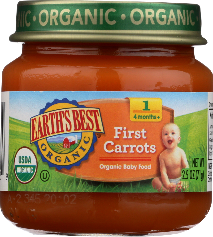 EARTHS BEST: Organic First Carrots, 2.5 oz - 0023923200029