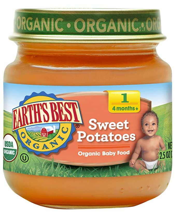  Earth's Best Organic Stage 1 Baby Food, Sweet Potato, 2.5 oz. Jar  - 023923200036