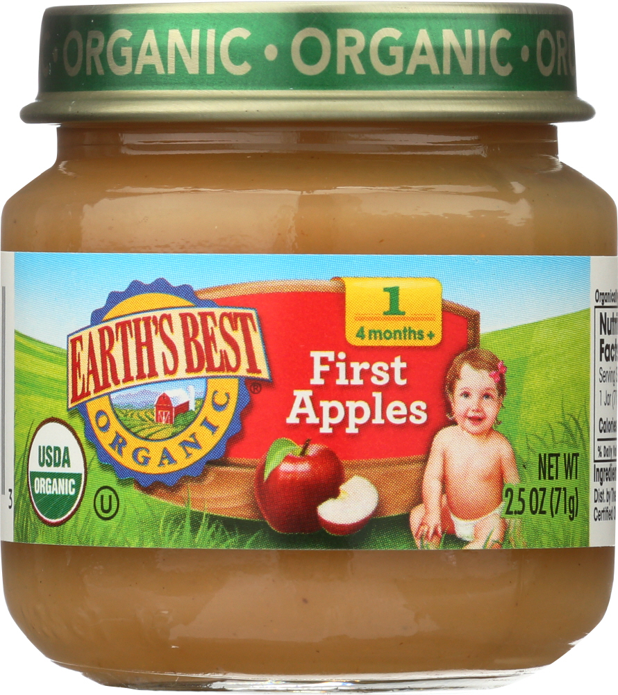 EARTHS BEST: Organic First Apples, 2.5 oz - 0023923200043