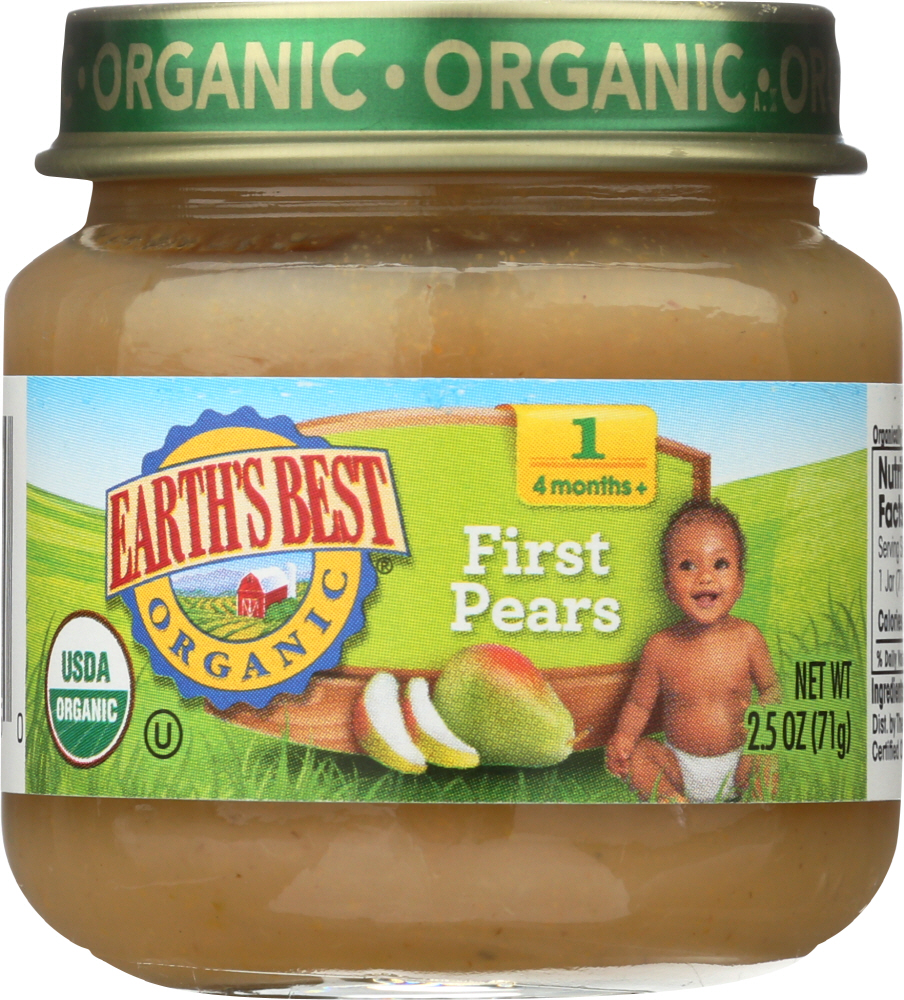 EARTHS BEST: Organic First Pears, 2.5 oz - 0023923200050