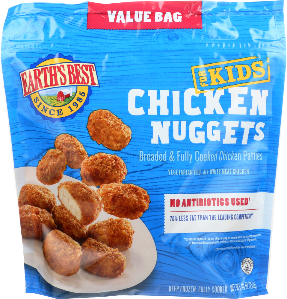 EARTHS BEST: Kidz All Natural Baked Chicken Nuggets, 16 oz - 0023923206359