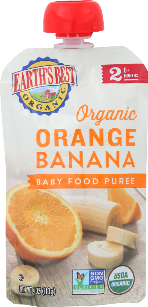 EARTHS BEST: Orange Banana Baby Food Puree, 4 oz - 0023923330054