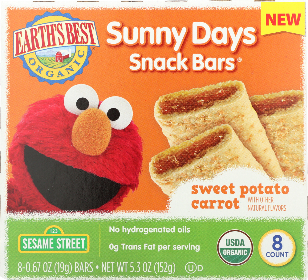 Sweet Potato Carrot Organic Sunny Days Snack Bars, Sweet Potato Carrot - 023923334984