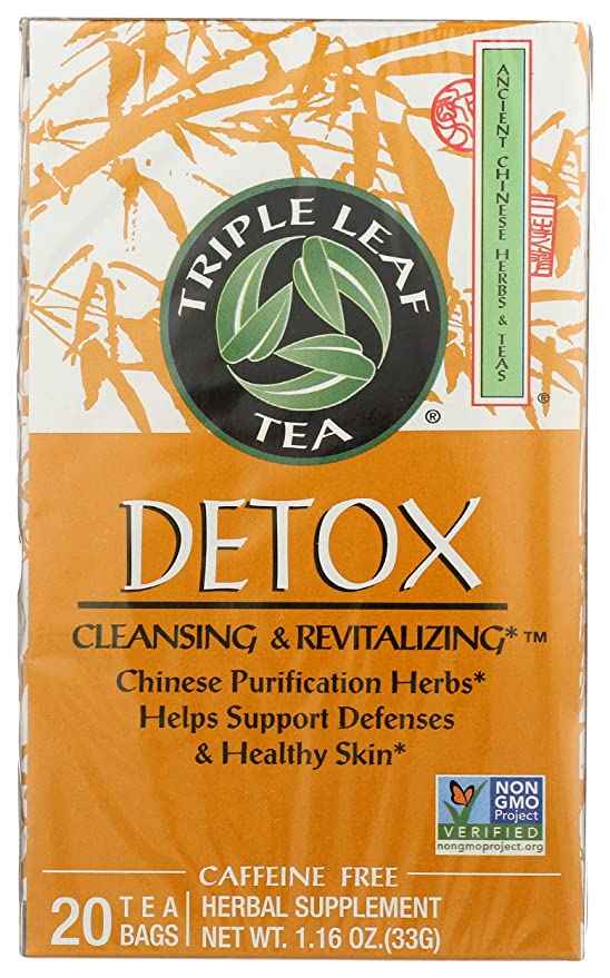  Triple Leaf Tea Chinese Medicinal Detox Triple Leaf Tea Bag, 20 Count  - 783318773506