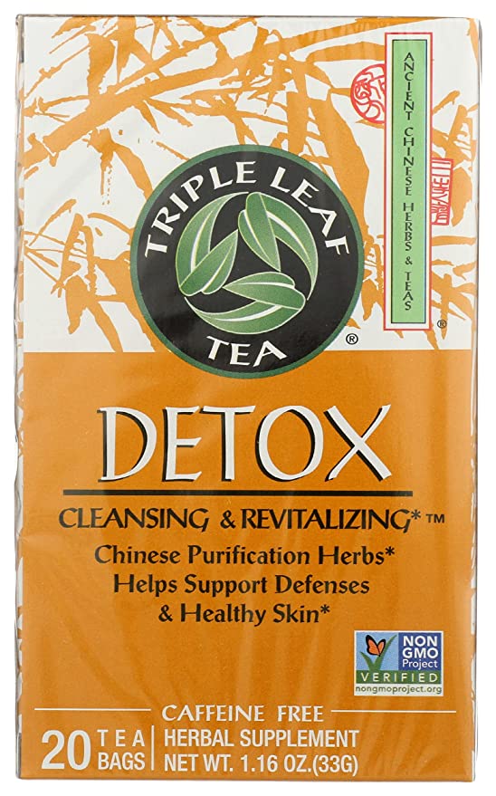 Triple Leaf Tea Chinese Medicinal Detox Triple Leaf Tea Bag, 20 Count - 783318773506