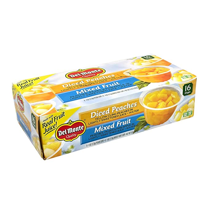 Del Monte Fruit Cups Variety - 16/4 Oz. Cups - 024000037552