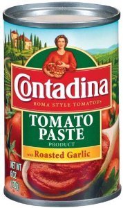  Contadina, Roma Style, Tomato Paste with Roasted Garlic, 6oz Can (Pack of 8)  - 024000371267