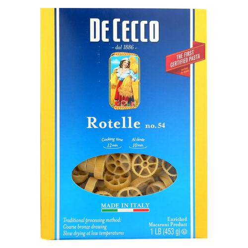 De Cecco Pasta - Pasta - Rotelle - Wagonwheel - Case Of 12 - 16 Oz - 024094070541