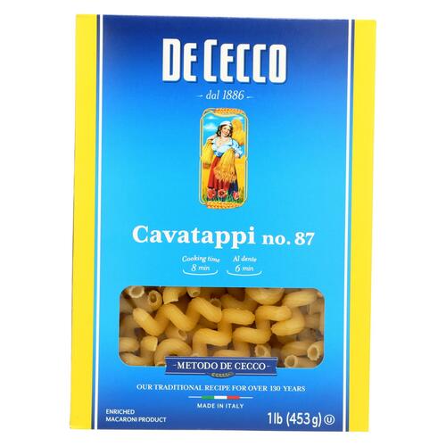 DE CECCO: Pasta Cavatappi, 16 oz - 0024094070879