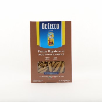 De cecco, penne rigate no.41, enriched whole wheat macaroni product - 0024094730414