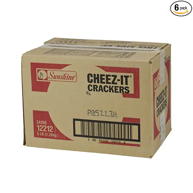  Cheez-It Baked Snack Cheese Crackers, Original, 13.3 Ounce (Pack of 6)  - 024100122127