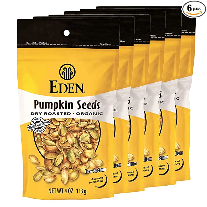 Eden Foods Organic Pumpkin Seeds - Dry Roasted - Case Of 15 - 4 Oz. - 024182000849