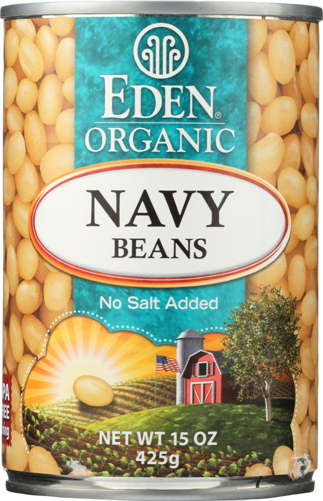 EDEN FOODS: Organic Navy Beans, 15 Oz - 0024182002553