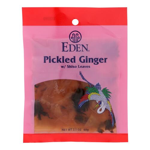 Eden Foods Pickled Ginger - With Shiso Leaves - 2.1 Oz - Case Of 12 - larabar