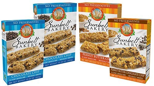 Sunbelt Bakery Chewy Granola Bars, 3 Flavor Variety Pack, No Preservatives (40 Bars) - 024300781063