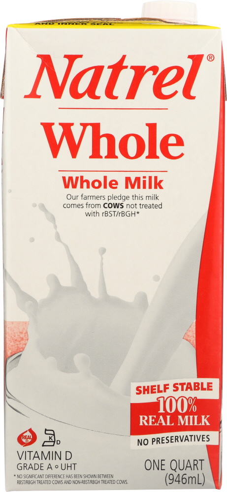 NATREL: Whole Milk UHT, 32 fo - 0024321930334