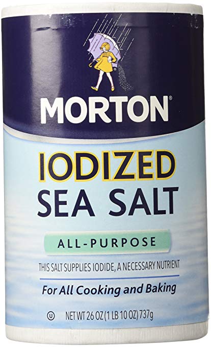 MORTONS: All-Purpose Iodized Sea Salt, 26 oz - 0024600010887