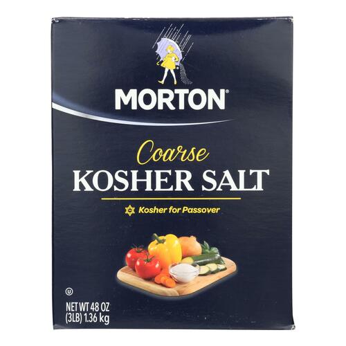 MORTON: Coarse Kosher Salt, 48 oz - 0024600017008