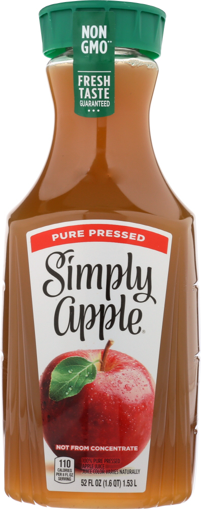 Simply Apple Juice Bottle, 52 Fl Oz - 00025000040986