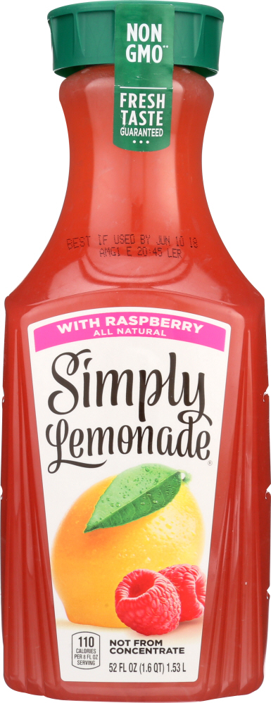 SIMPLY: Raspberry Lemonade Juice, 52 oz - 0025000044908