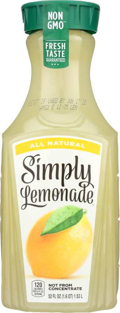 Simply Lemonade Bottle, 52 Fl Oz - 00025000044984