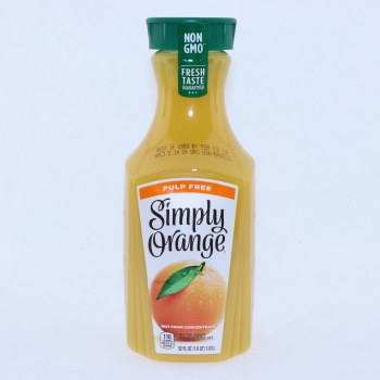 100% pure squeezed pasteurized orange juice, orange - 0025000100000