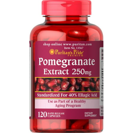 Pomegranate Extract 250 mg 120 Count by Puritan s Pride - 025077135677