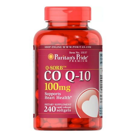 CoQ10 100mg Supports Heart Health 240 Softgels by Puritan s Pride - 025077151370