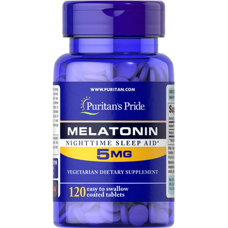 Puritan s Pride Melatonin 5 mg Timed Release 120 Count - 025077501267