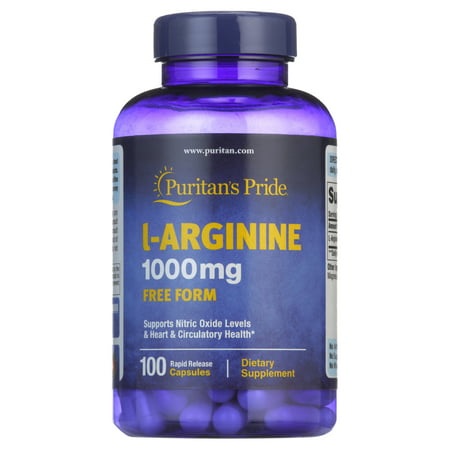 Puritan s Pride L-Arginine 1000 mg Capsules 100 Ct - 025077508808