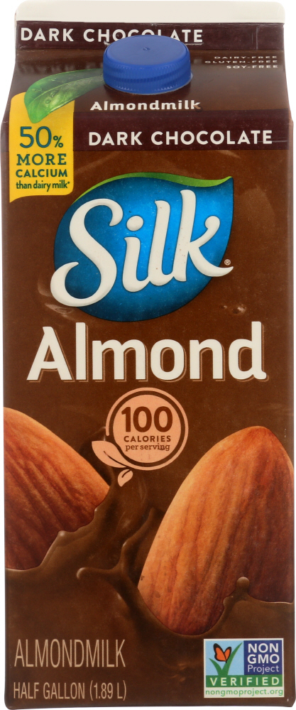 SILK: Dark Chocolate Pure Almond Milk, 64 oz - 0025293001190