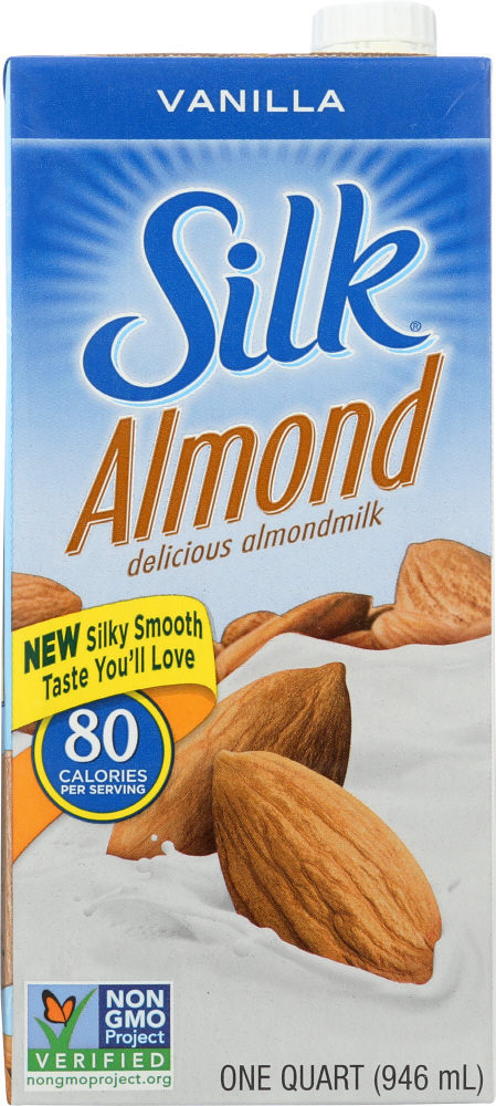 Silk, Delicious Almondmilk, Vanilla, Almond - 025293001244
