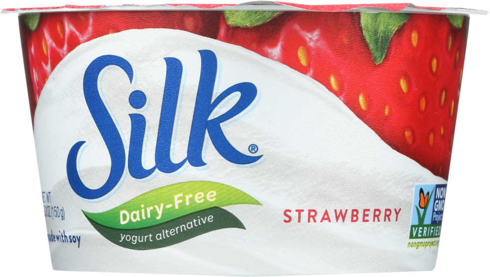 SILK: Yogurt Alternative Dairy-Free Strawberry 5.3 oz - 0025293002784