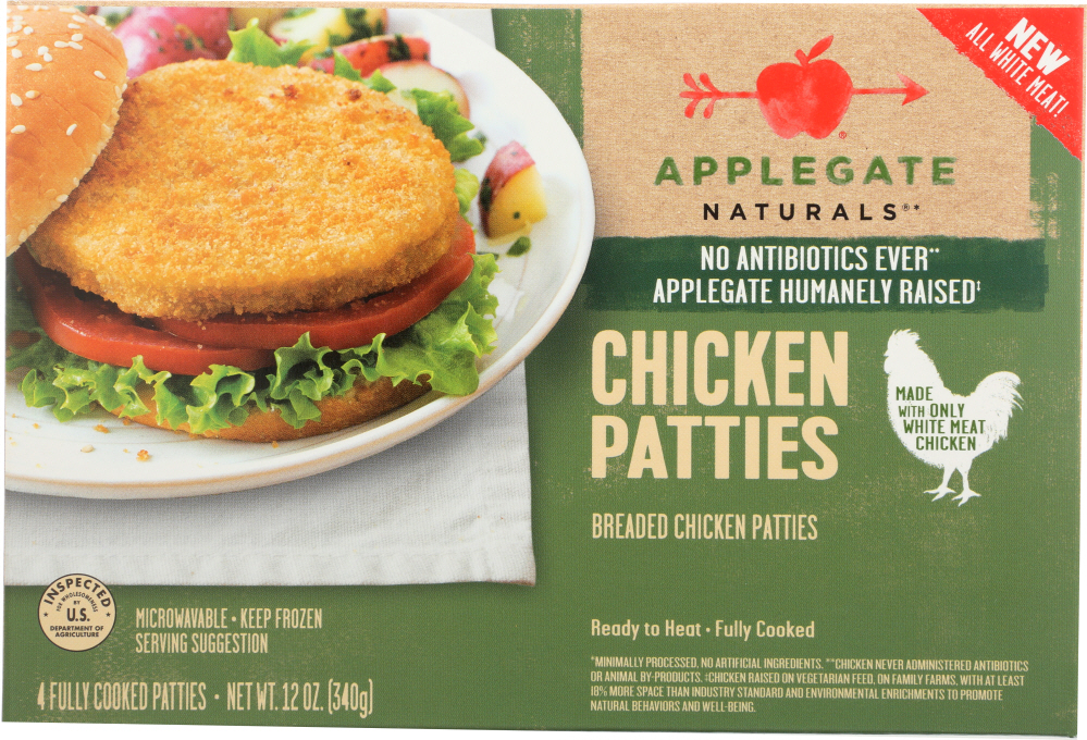 APPLEGATE NATURALS: Chicken Patties, 12 oz - 0025317005579