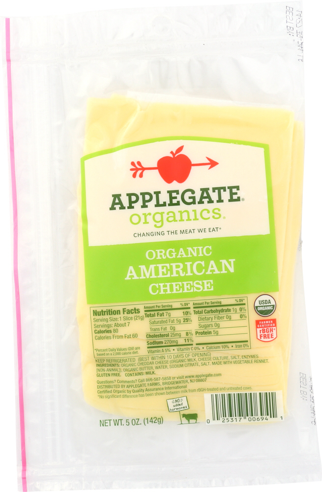 Organic American Cheese, American - 025317006941