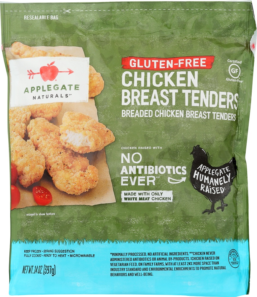 APPLEGATE: Natural Gluten Free Chicken Breast Tenders Family Size, 14 oz | Grocery Stores Near Me - 0025317044196