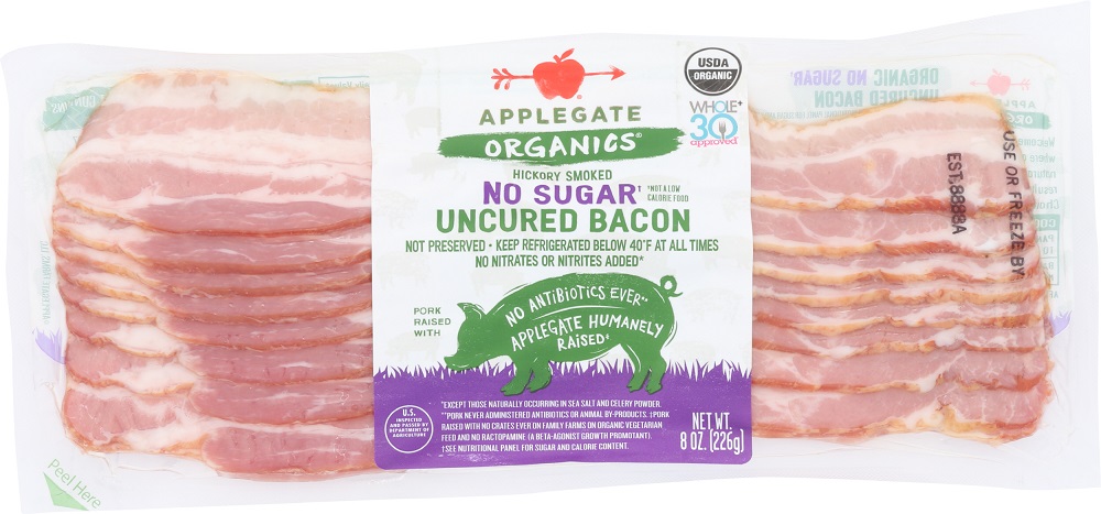 APPLEGATE: Bacon No Sugar Organic Sweet Life, 8 oz - 0025317100083