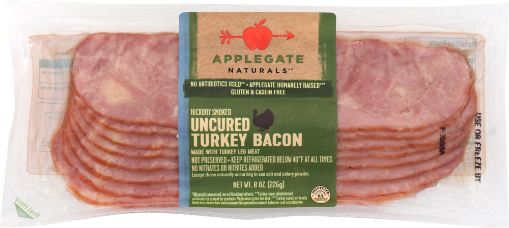 APPLEGATE: Uncured Turkey Bacon, 8 oz | Grocery Stores Near Me - 0025317120005