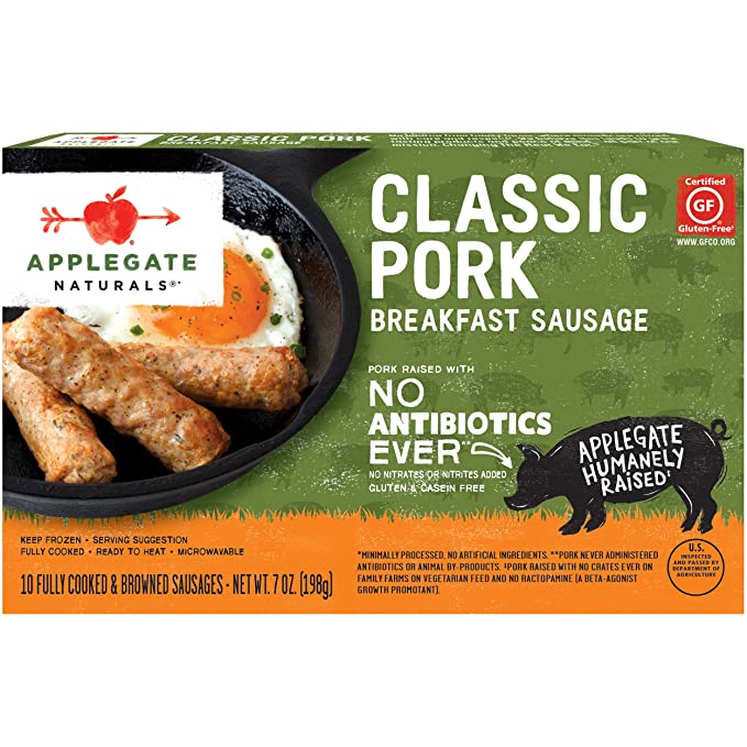  Applegate, Natural Classic Pork Breakfast Sausage, 7oz (Frozen)  - 025317161671