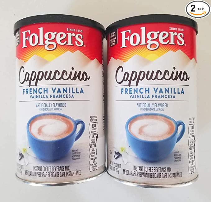 French Vanilla Cappuccino Instant Coffee Beverage Mix, French Vanilla - 025500068480