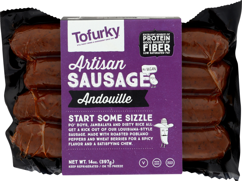 TOFURKY: Artisan Sausage Andouille, 14 oz - 0025583006041