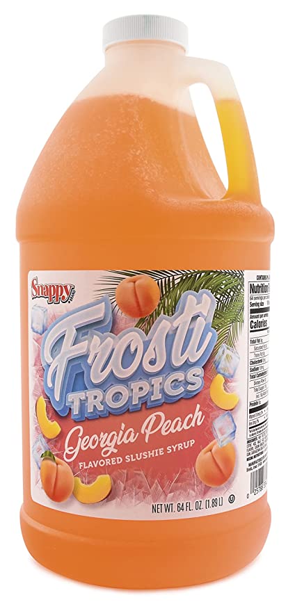  Snappy Frosti Tropics Georgia Peach Slush Mix, 1/2 Gallon  - 025788334048