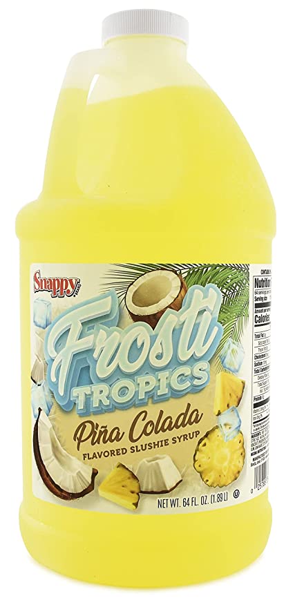 Snappy Frosti Tropics Pina Colada Slush Mix, 1/2 Gallon - 025788334062