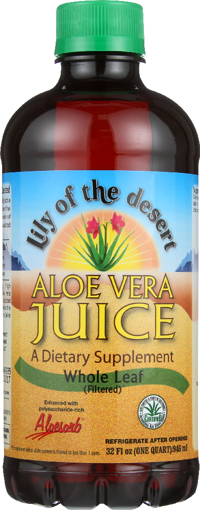 LILY OF THE DESERT: Aloe Vera Juice Whole Leaf, 32 oz - 0026395300327